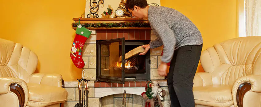 Rusted Metal Fireplace Restoration in Lake Jackson, Texas